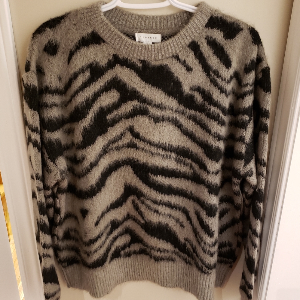 NWOT Topshop Printed Sweater